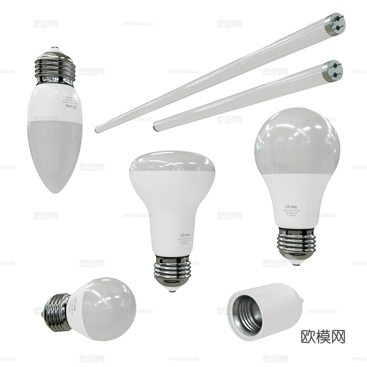 LED灯具套装3d模型下载