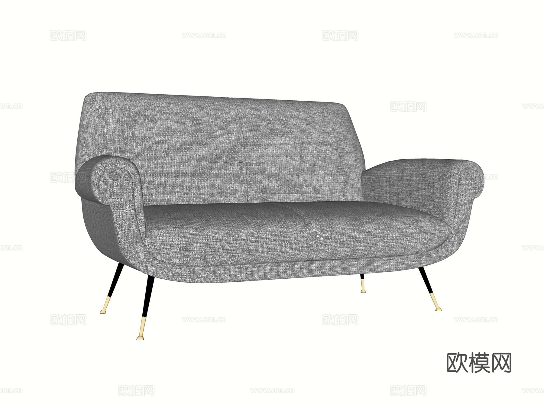 Minotti 意大利沙发 双人沙发 现代沙发su模型