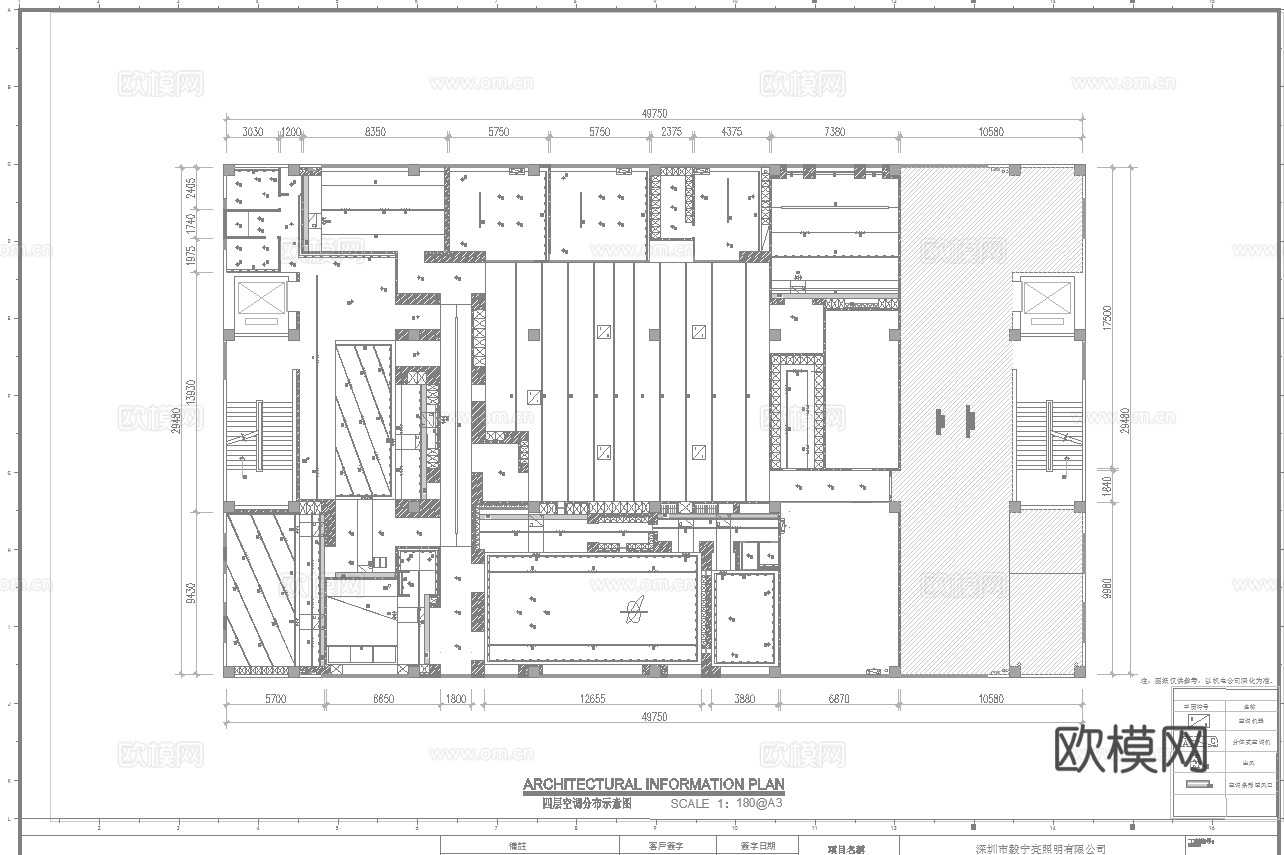 1500平办公室 最新完整版施工图合集cad施工图