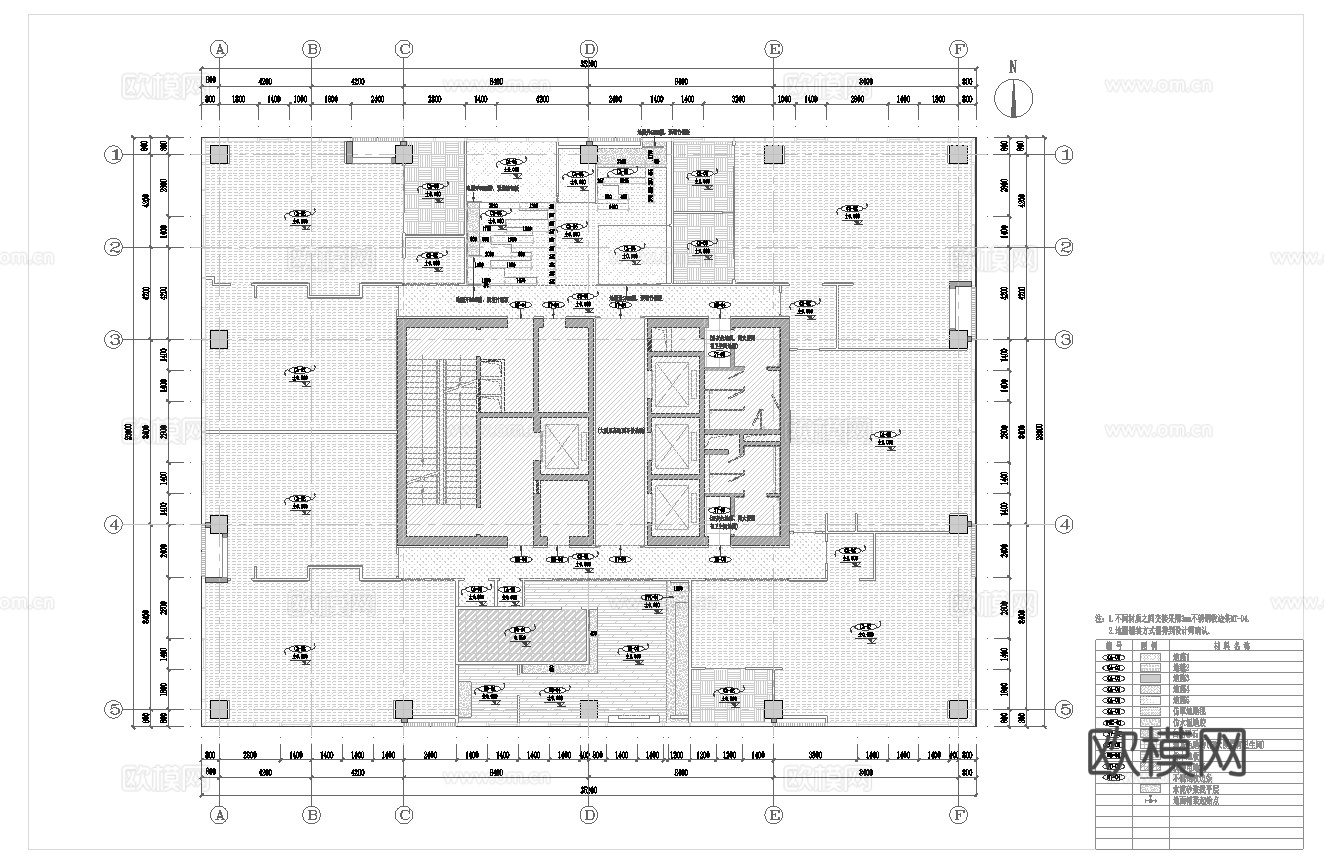 950平办公室 最新平面施工图合集cad施工图