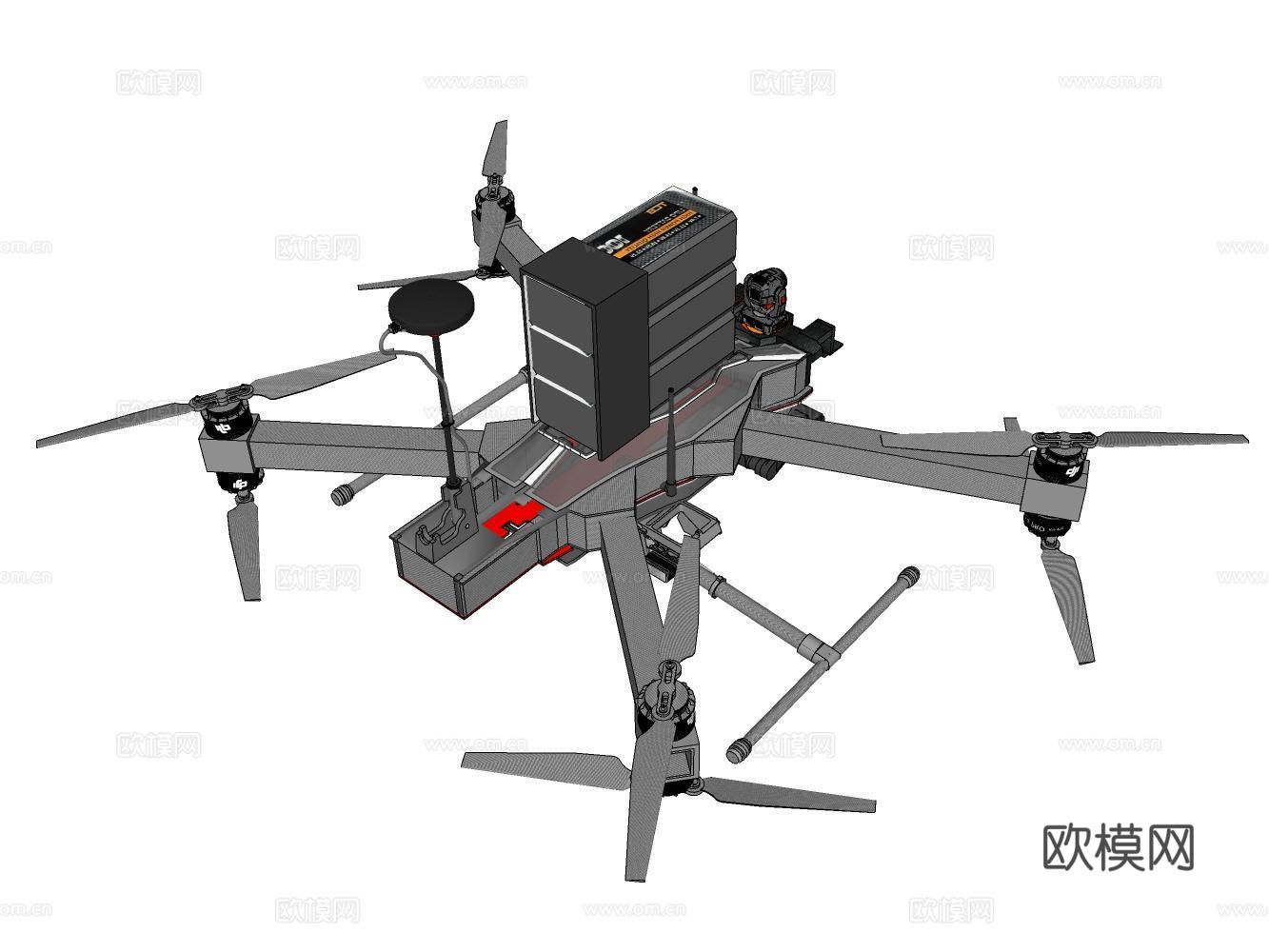 无人机su模型下载（渲染图2）