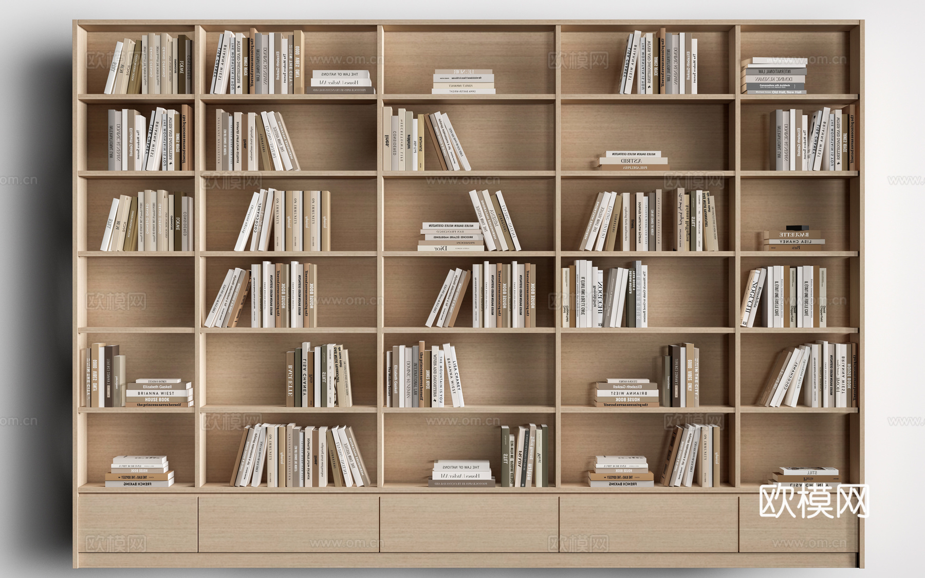 现代书架 置物架 书架隔断 装饰架su模型