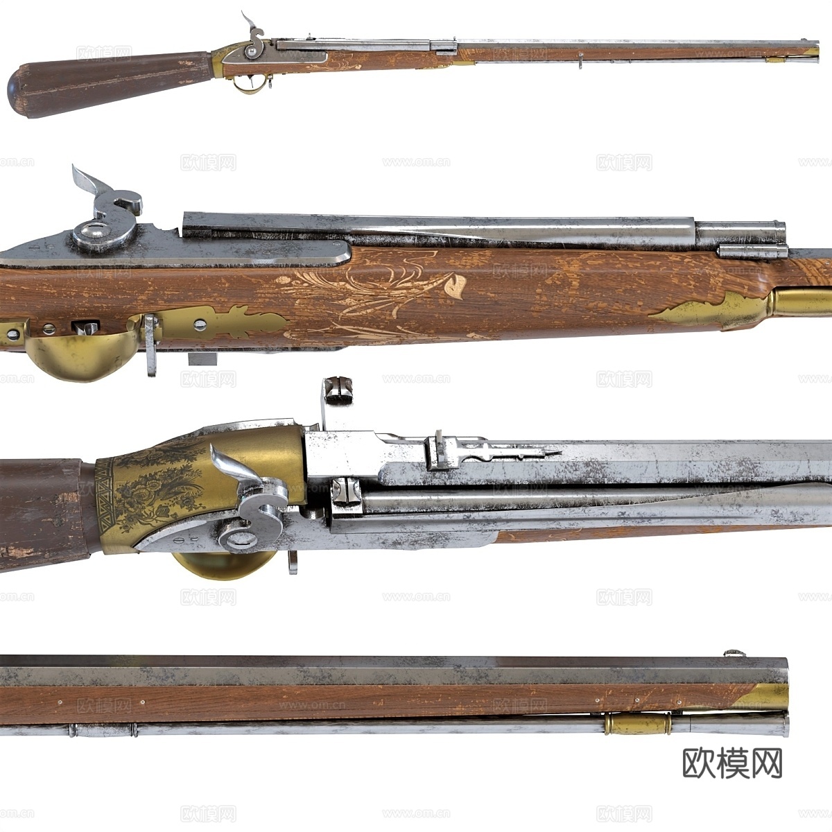 Girardoni气步枪3d模型下载