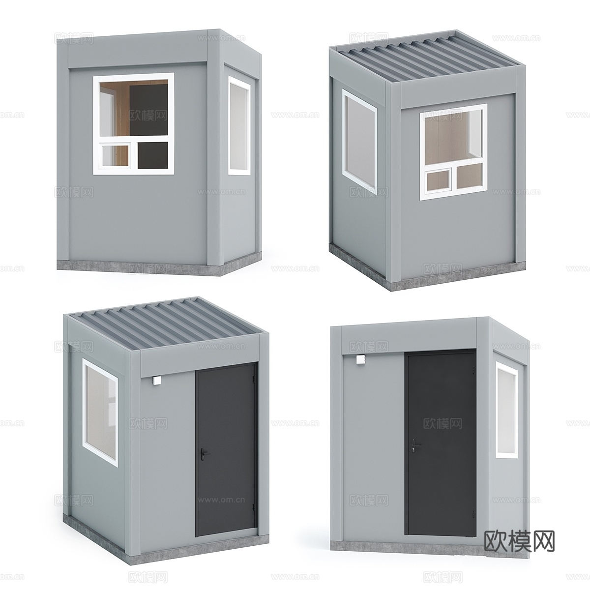 安检岗亭3d模型下载