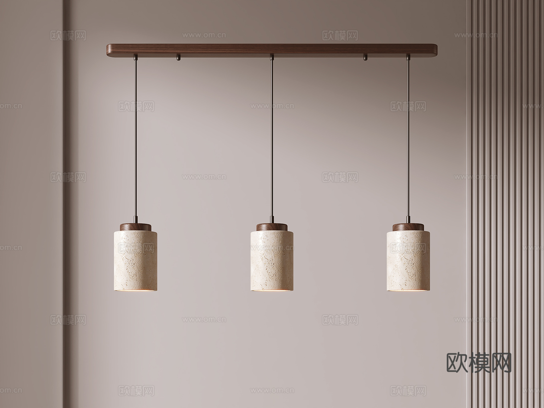侘寂风吊灯 餐厅吊灯su模型