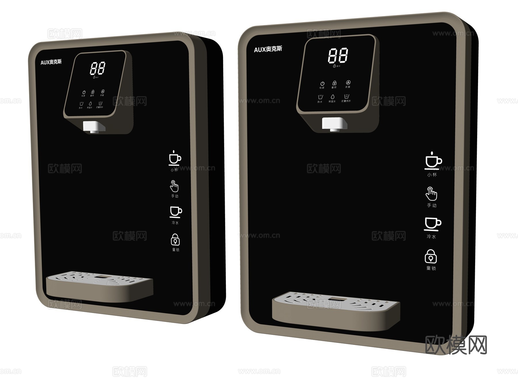 现代饮水器电器su模型