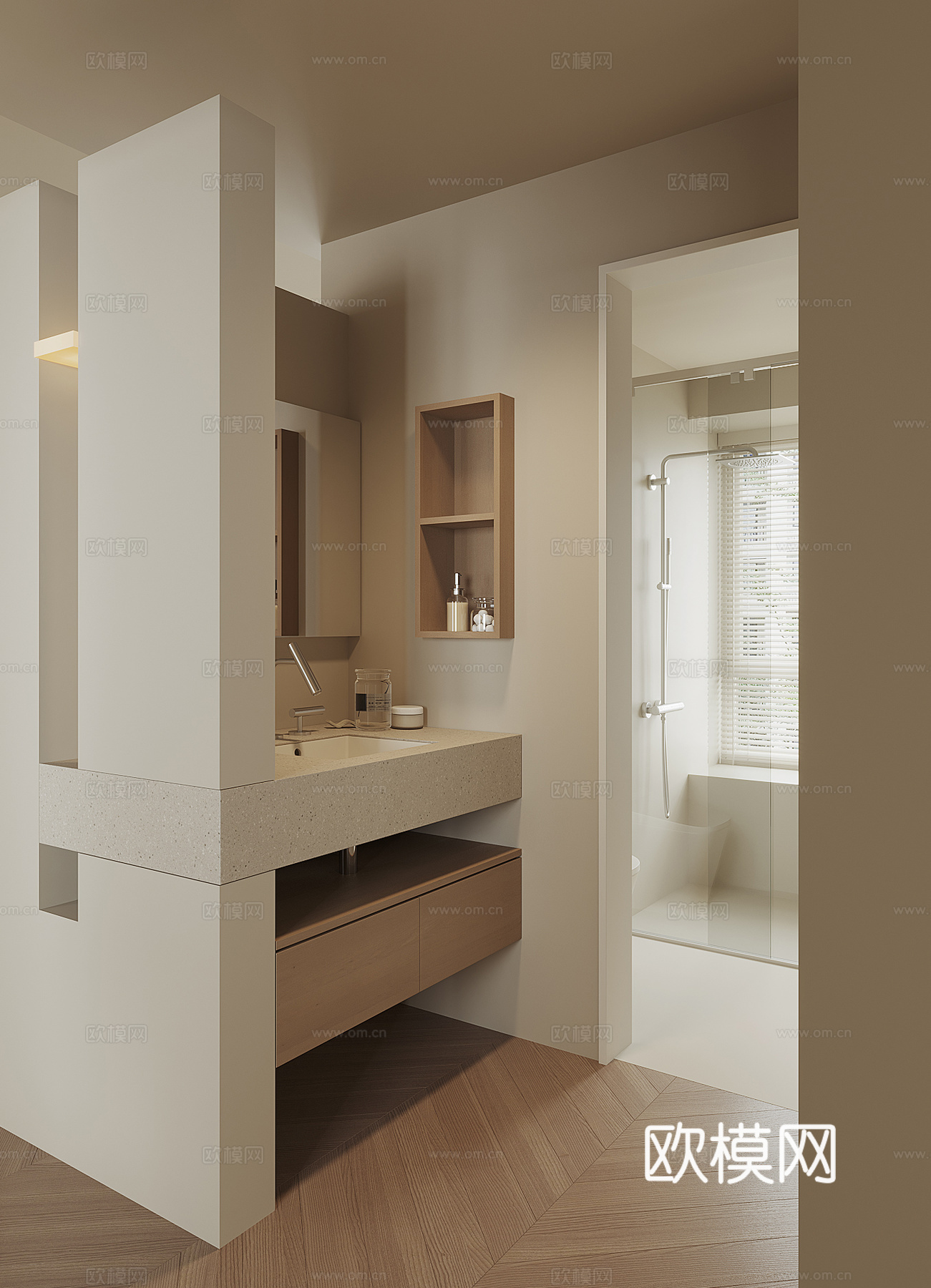 现代卫生间su模型