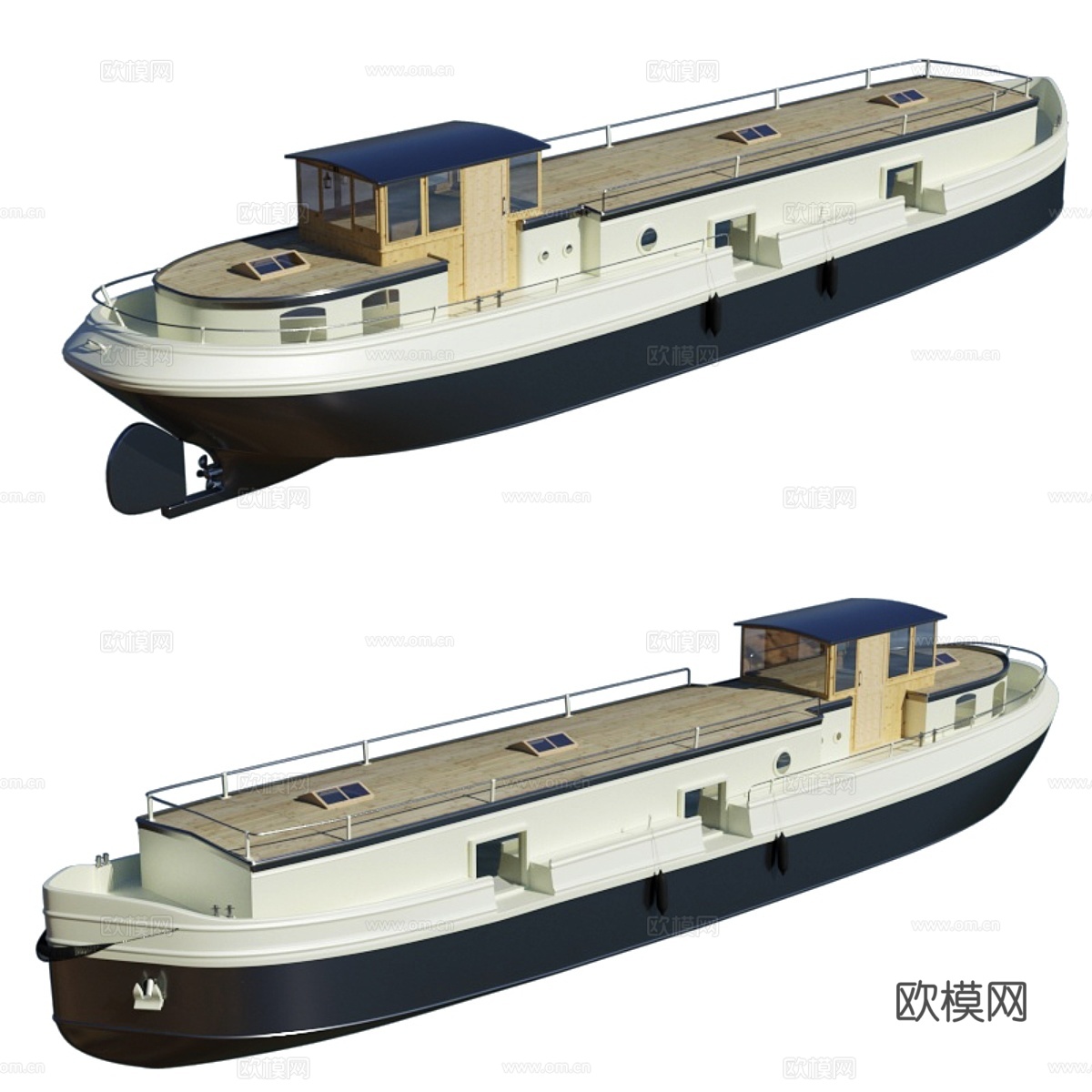 船屋驳船3d模型下载