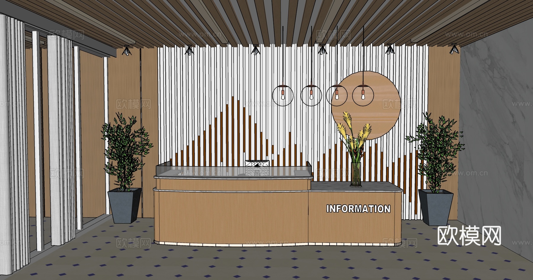 前台现代简约风su模型