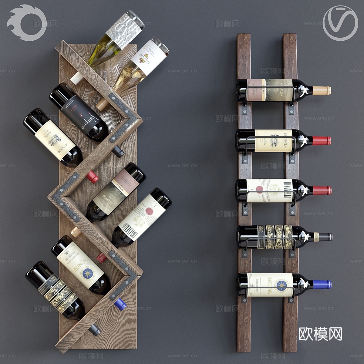 酒架3d模型下载