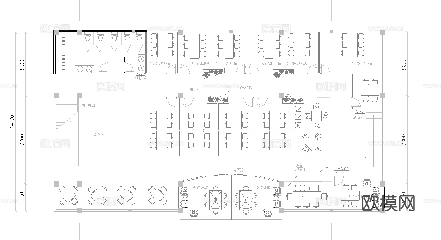 茶楼咖啡店 最新完整版施工图合集cad施工图
