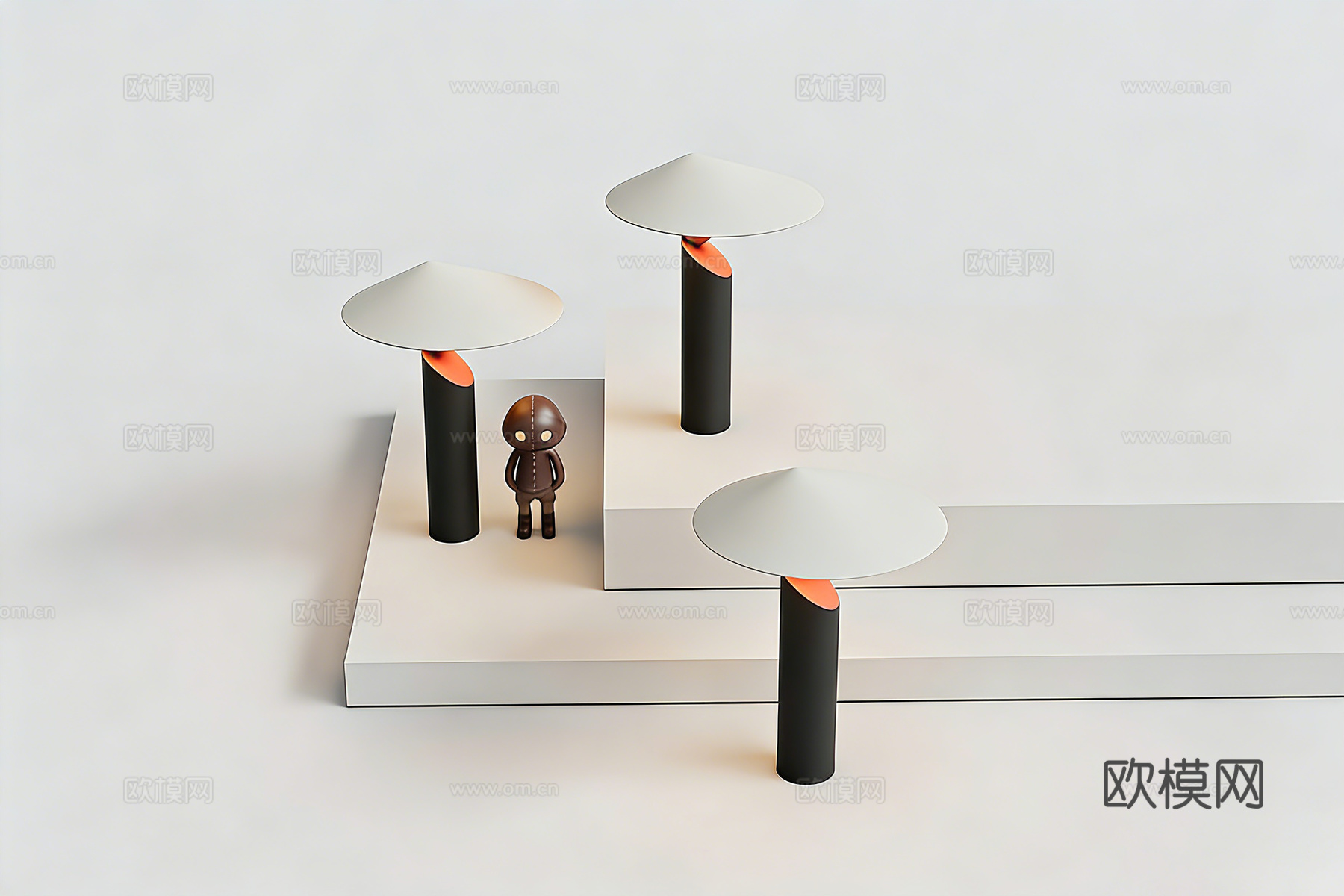 艺术装置灯具 赛博朋克 科幻风su模型