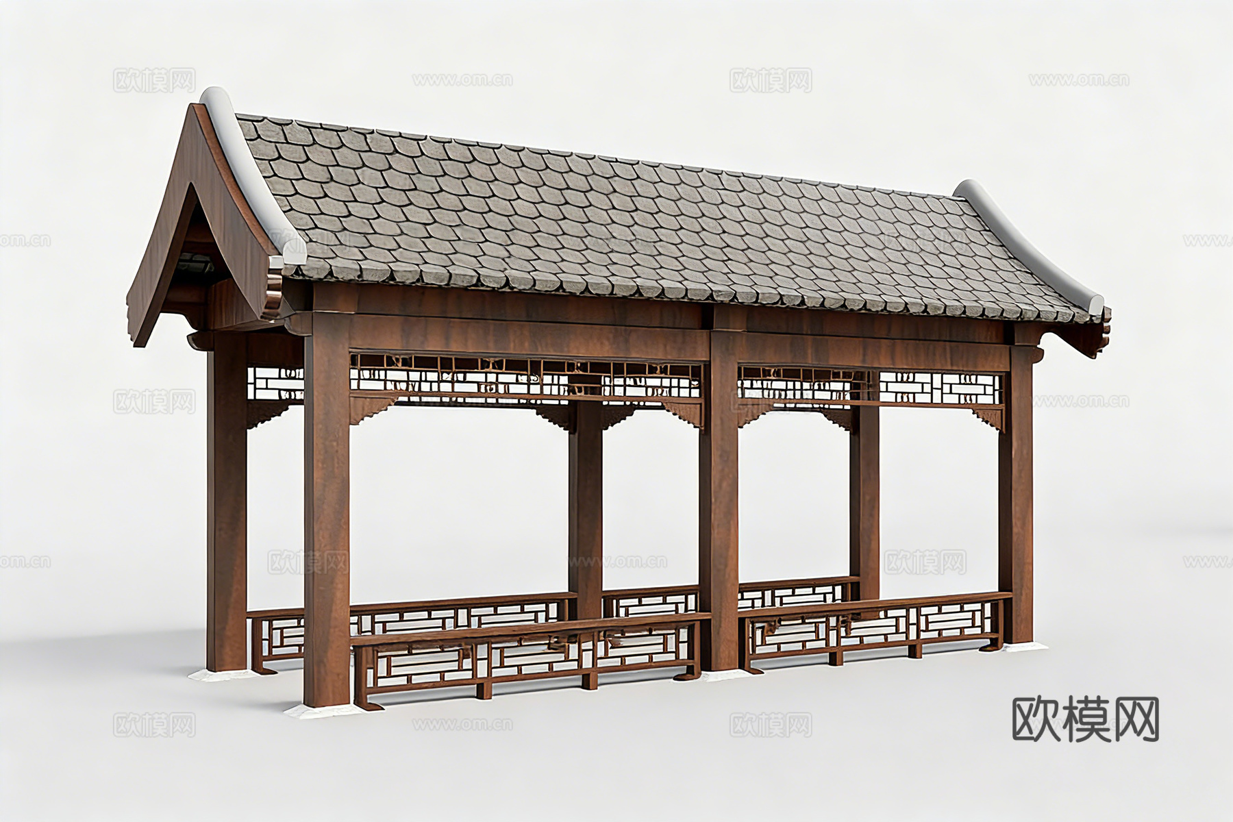 中式凉亭 四角凉亭 传统亭子 古建亭 园林建筑小品su模型