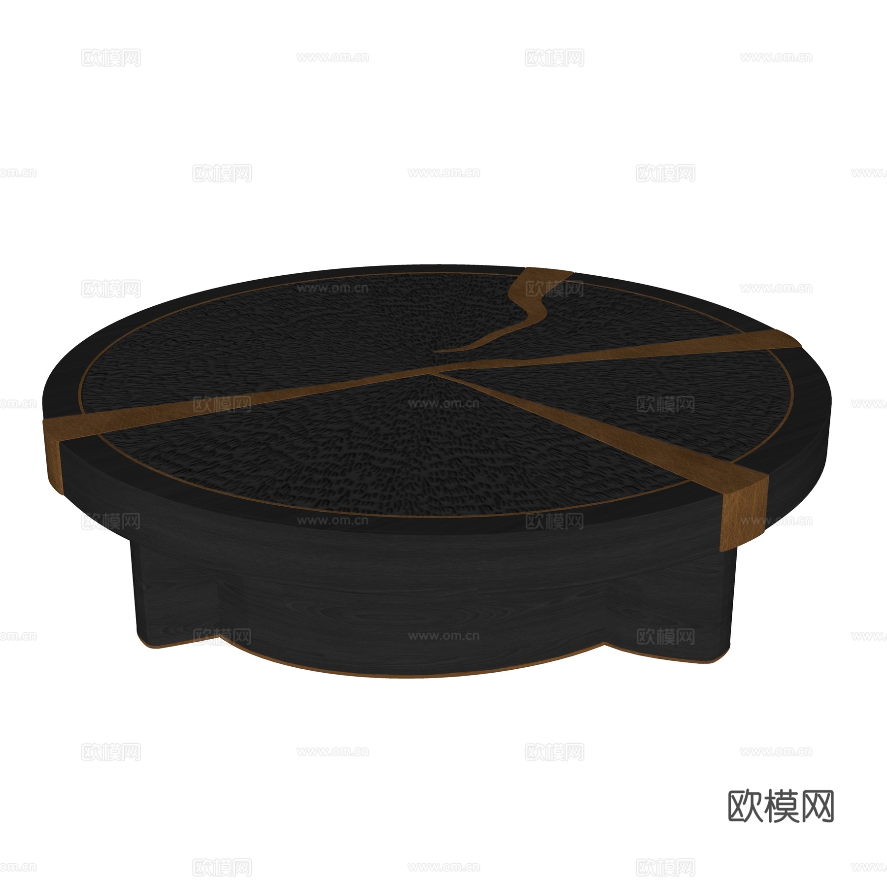 现代圆形茶几su模型