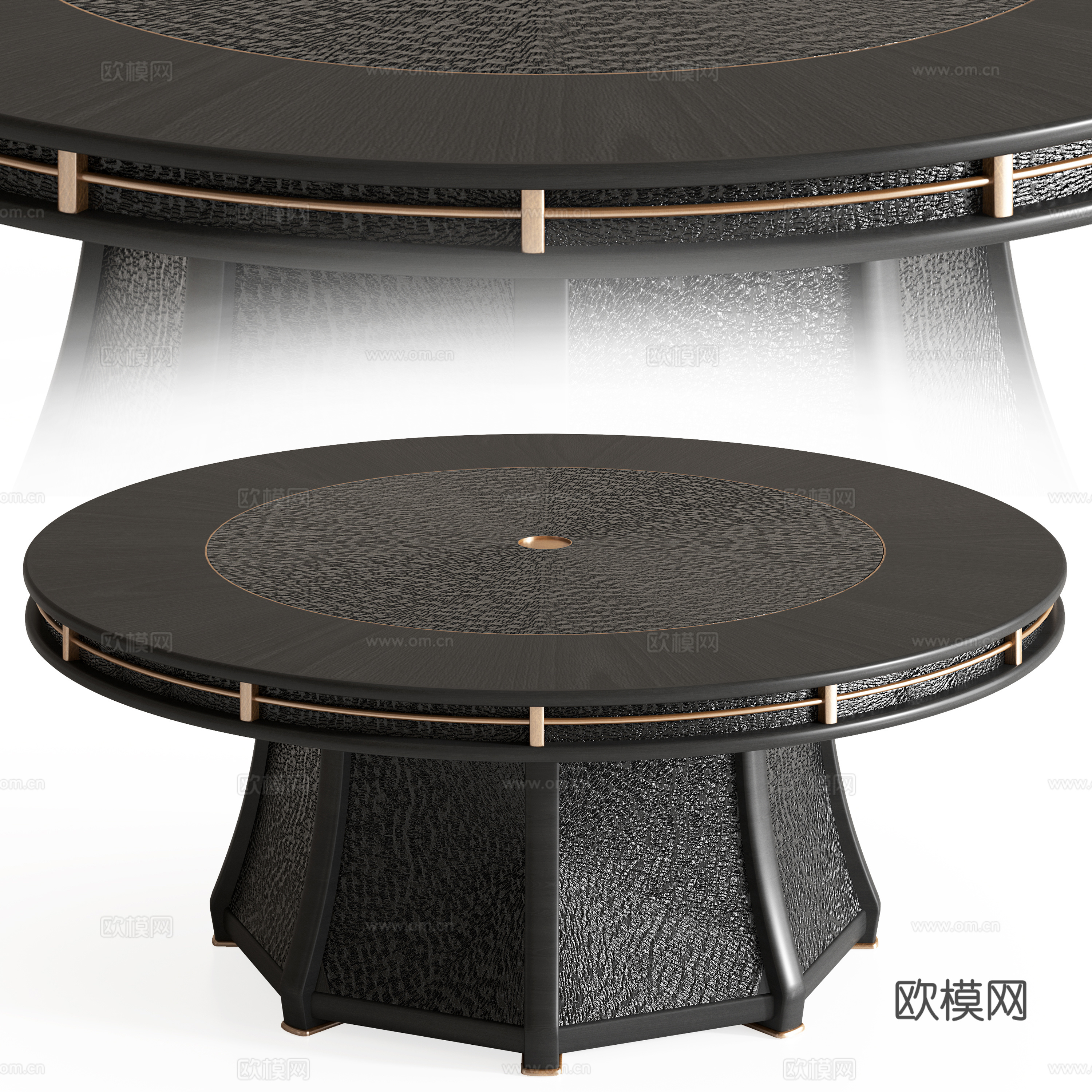 现代圆形茶几su模型