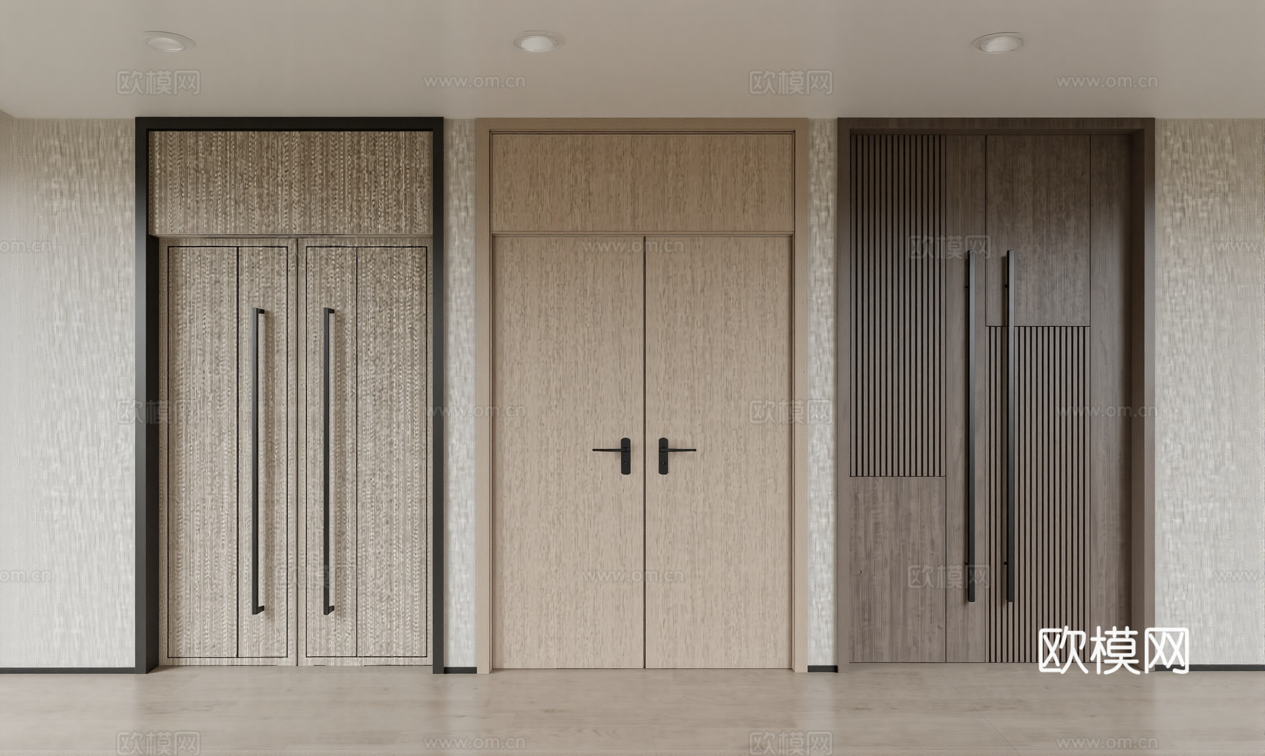 现代双开门su模型