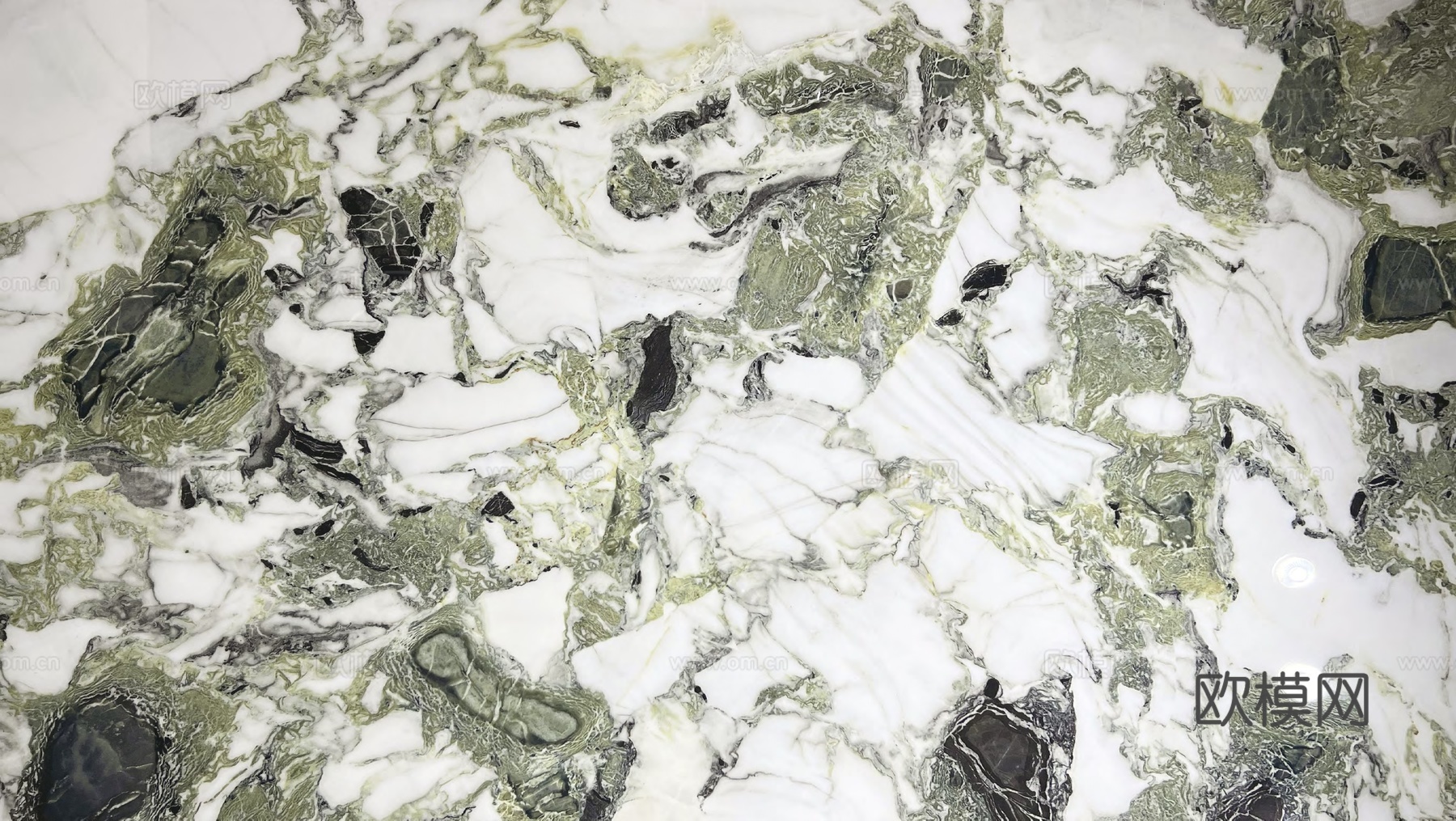 现代冷翡翠白绿色花纹大理石 冷翡翠奢石贴图
