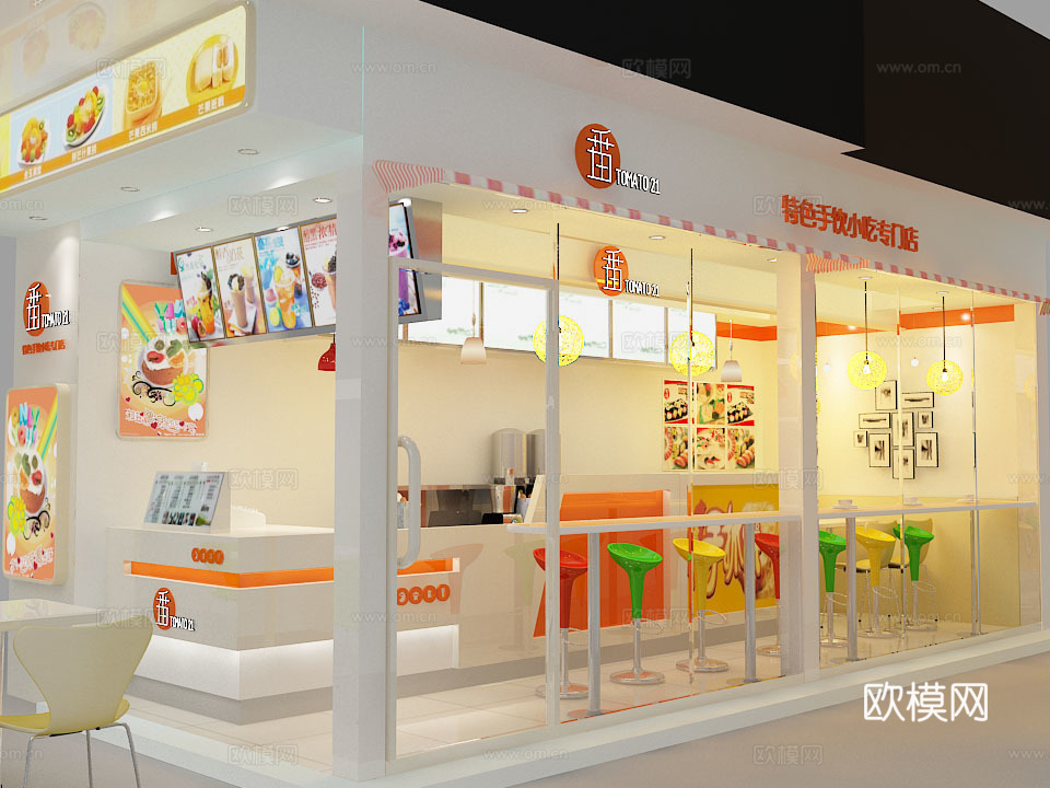 奶茶店 最新全套施工图合集cad施工图