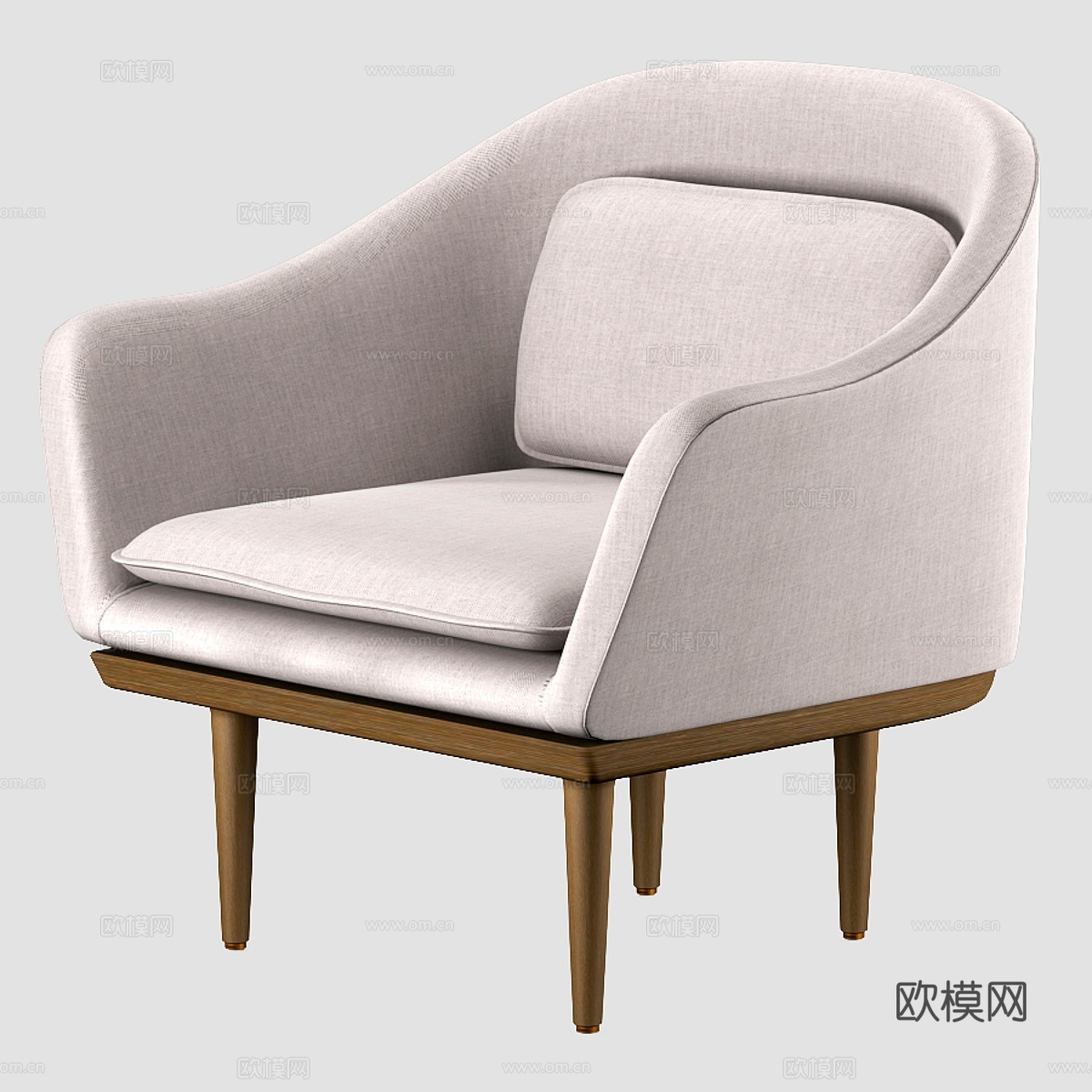 Lunar休闲椅（大号）3d模型下载