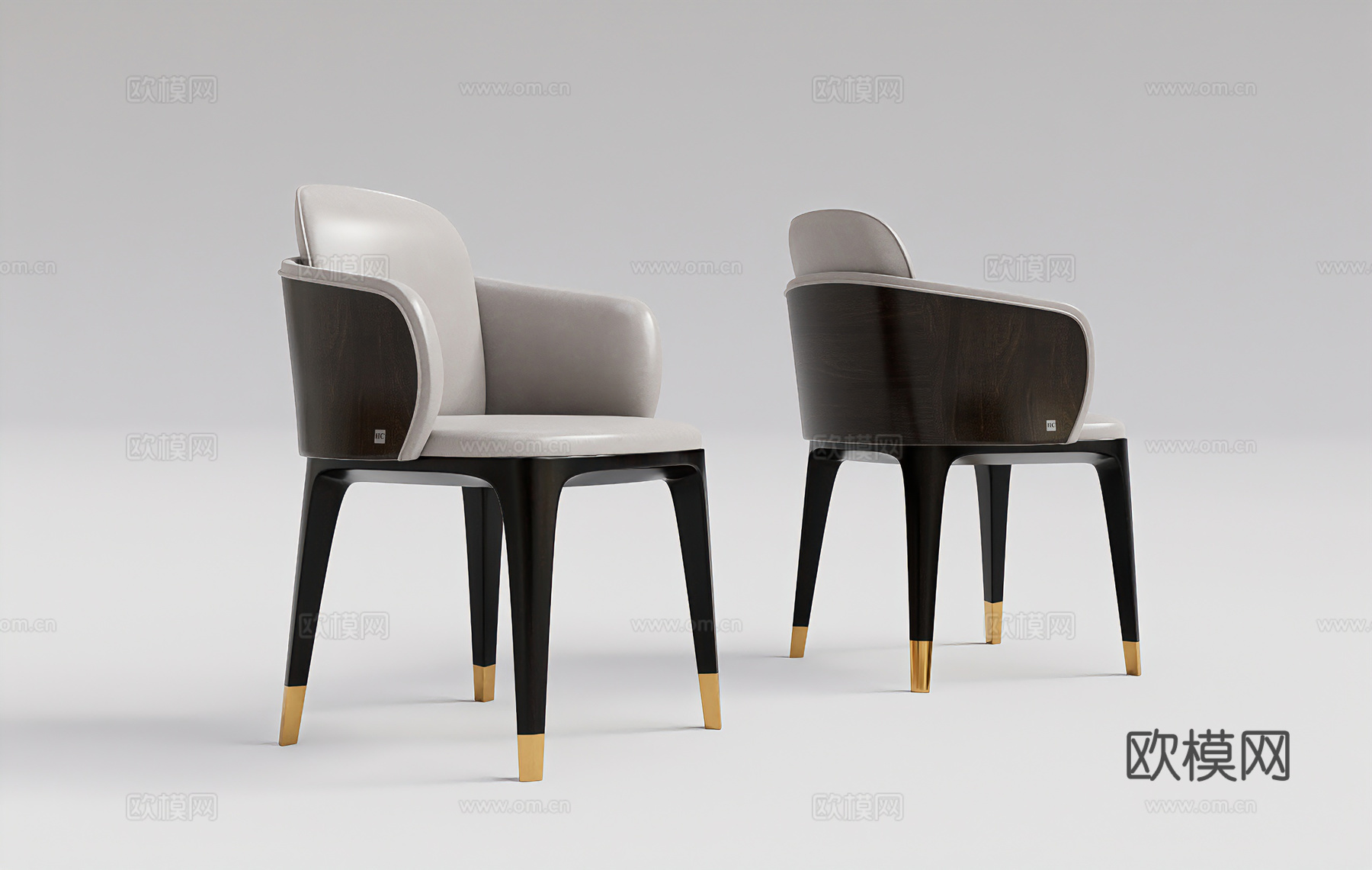 意式极简单椅 休闲椅 扶手椅su模型