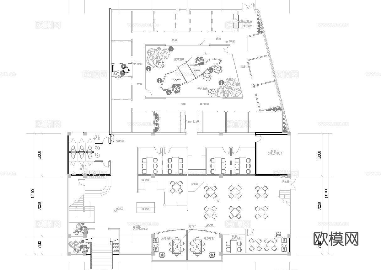 茶楼咖啡店 最新完整版施工图合集cad施工图