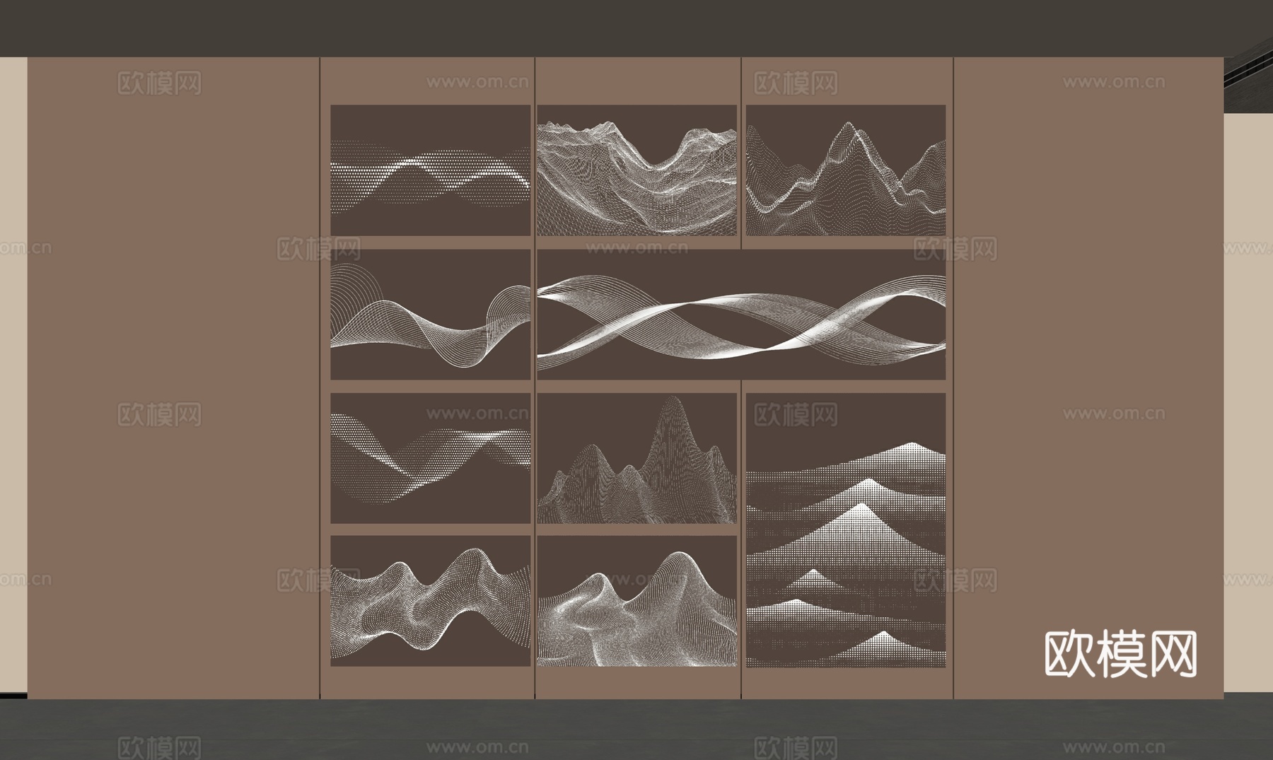 装置艺术画装饰品su模型