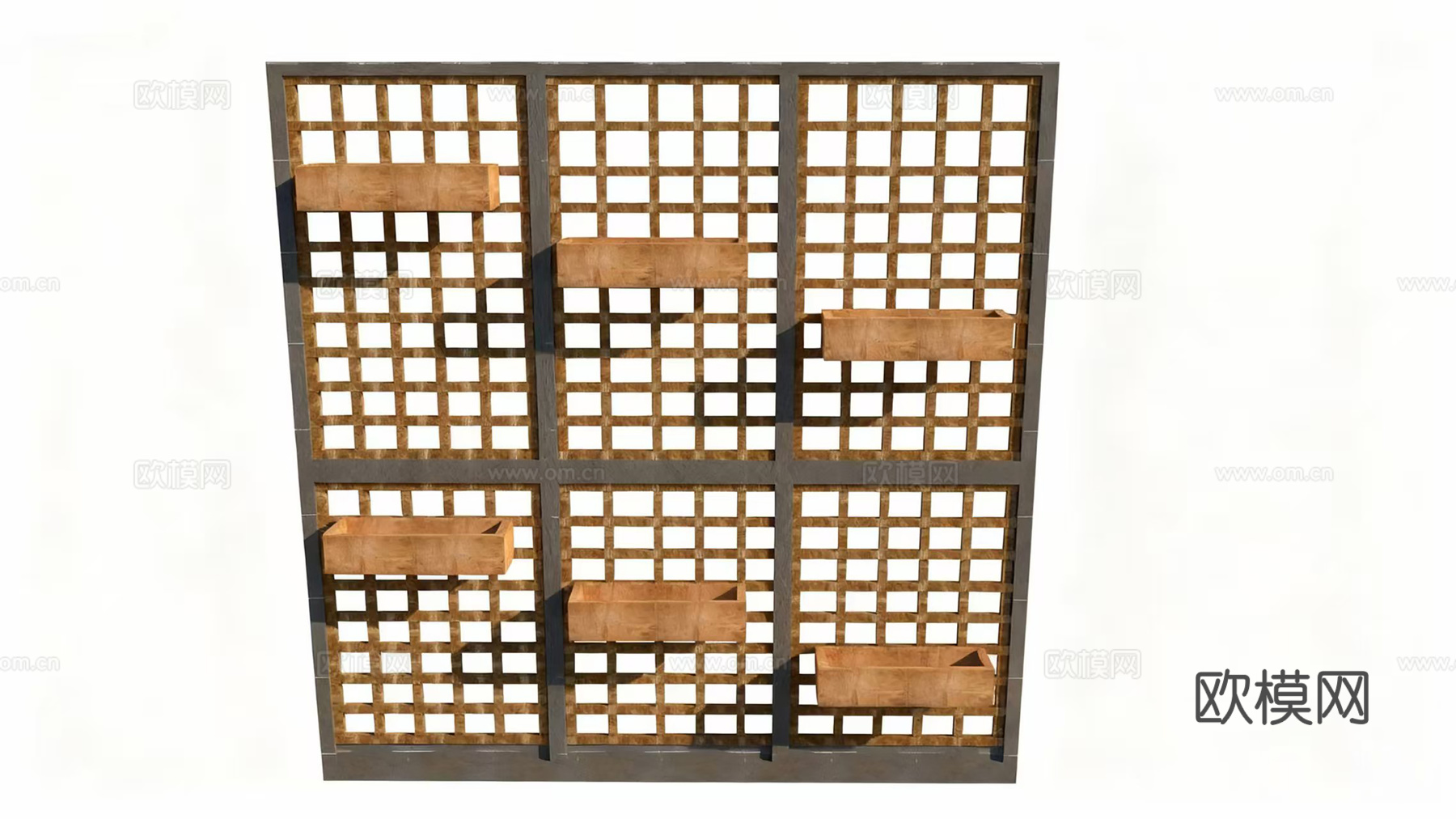 木制花架su模型