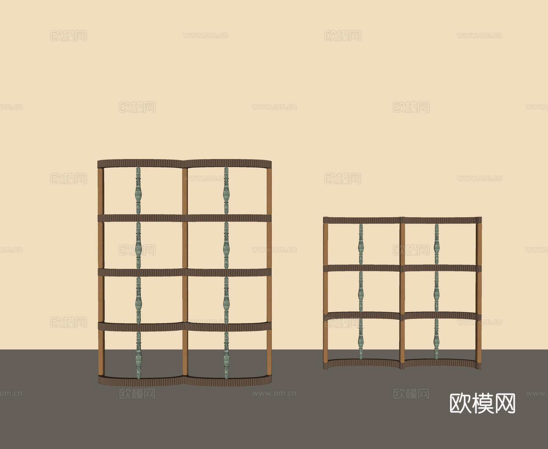 现代隔断 屏风 餐厅隔断 客厅隔断 复古隔断 玄关隔断su模型