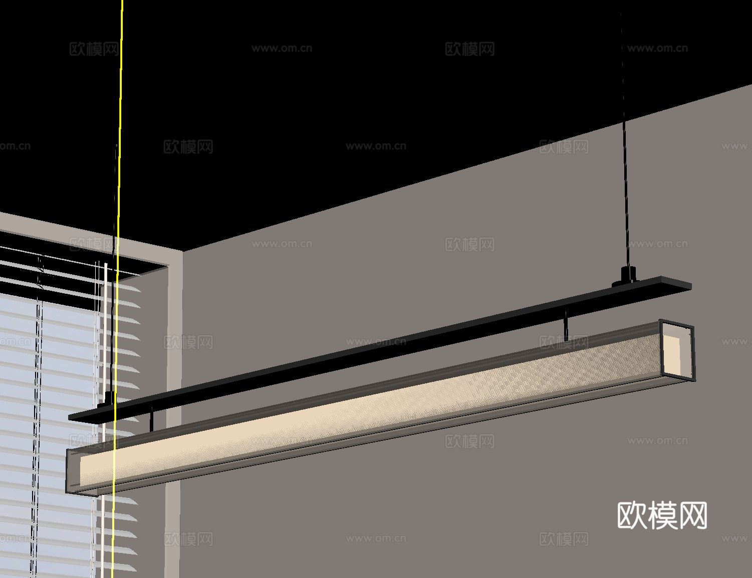 现代吊灯 金属su模型