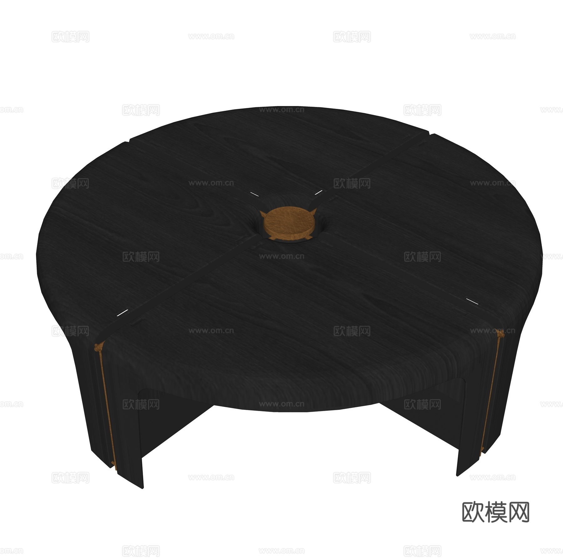 现代圆形茶几su模型