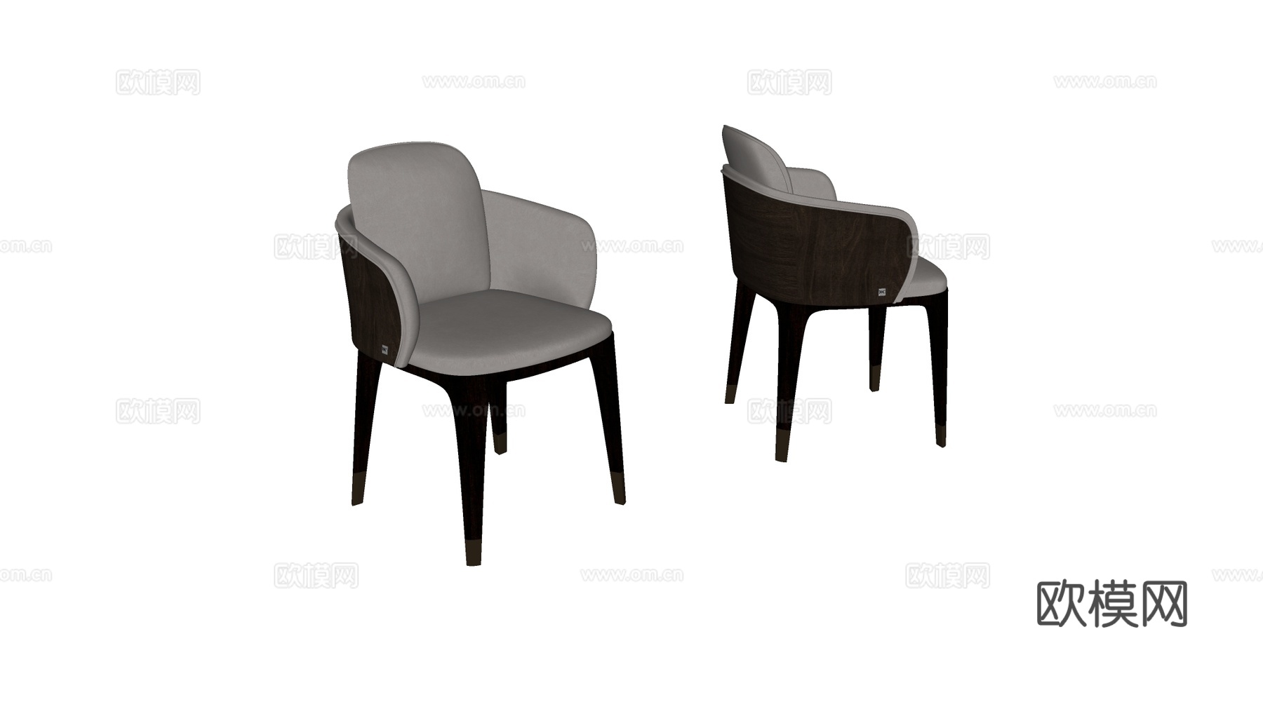 意式极简单椅 休闲椅 扶手椅su模型