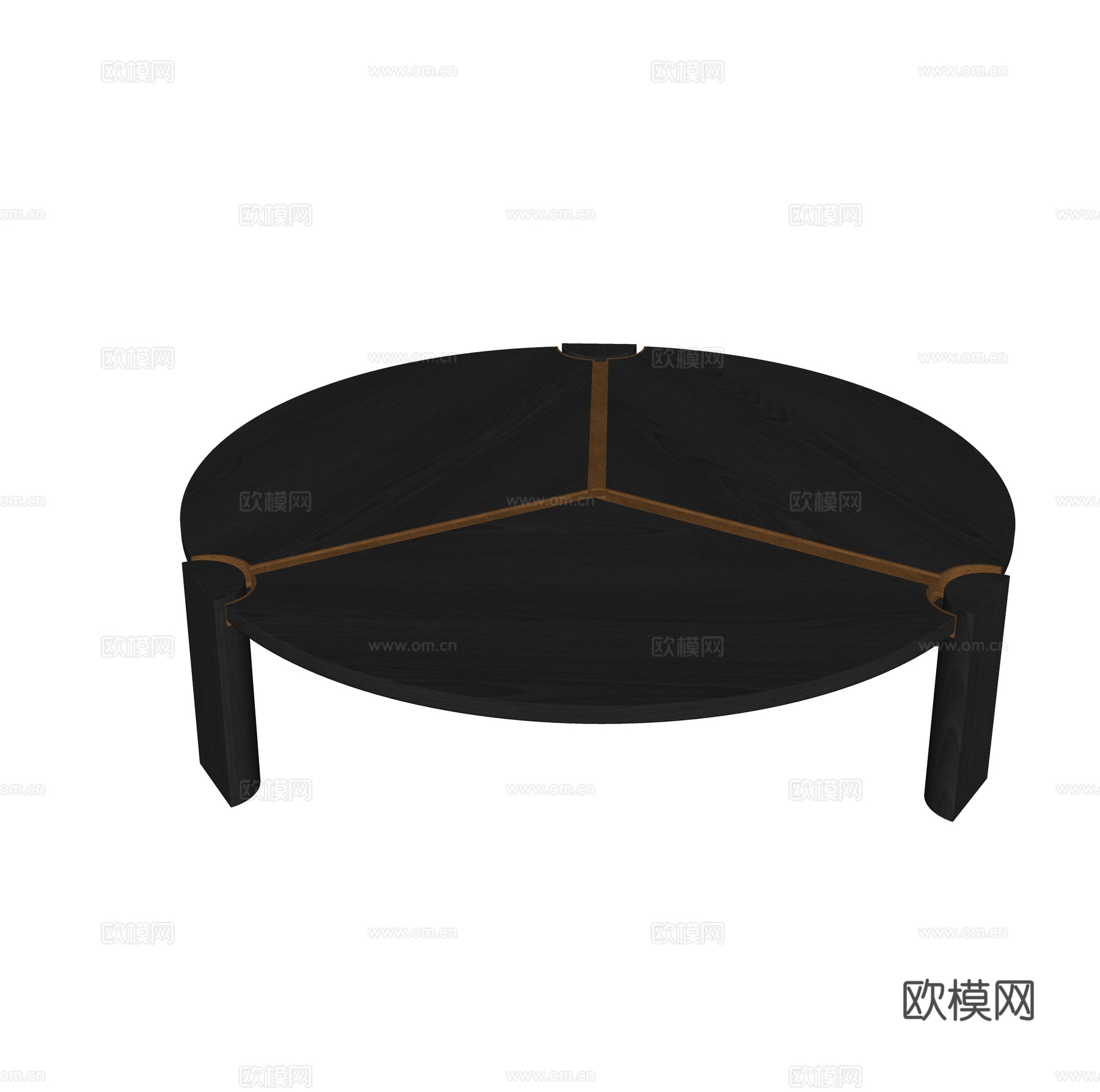 现代圆形茶几su模型