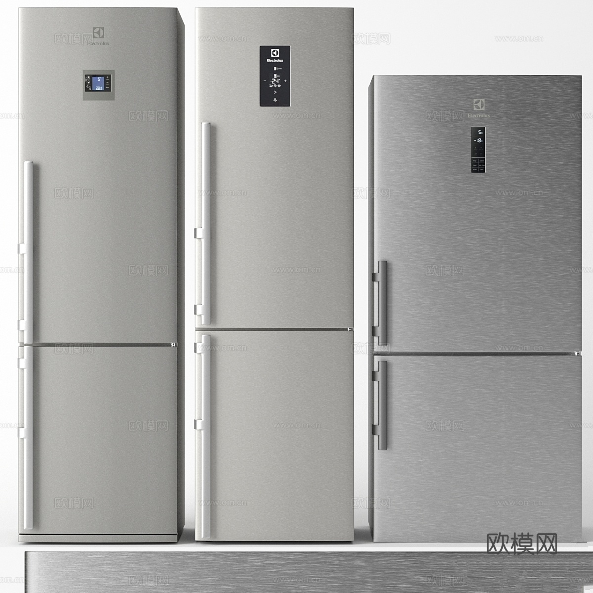 伊莱克斯冰箱套装3d模型下载