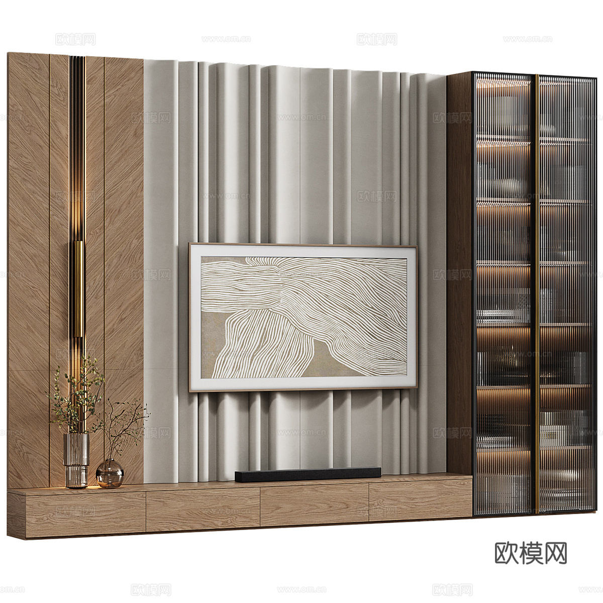 背景墙3d模型下载