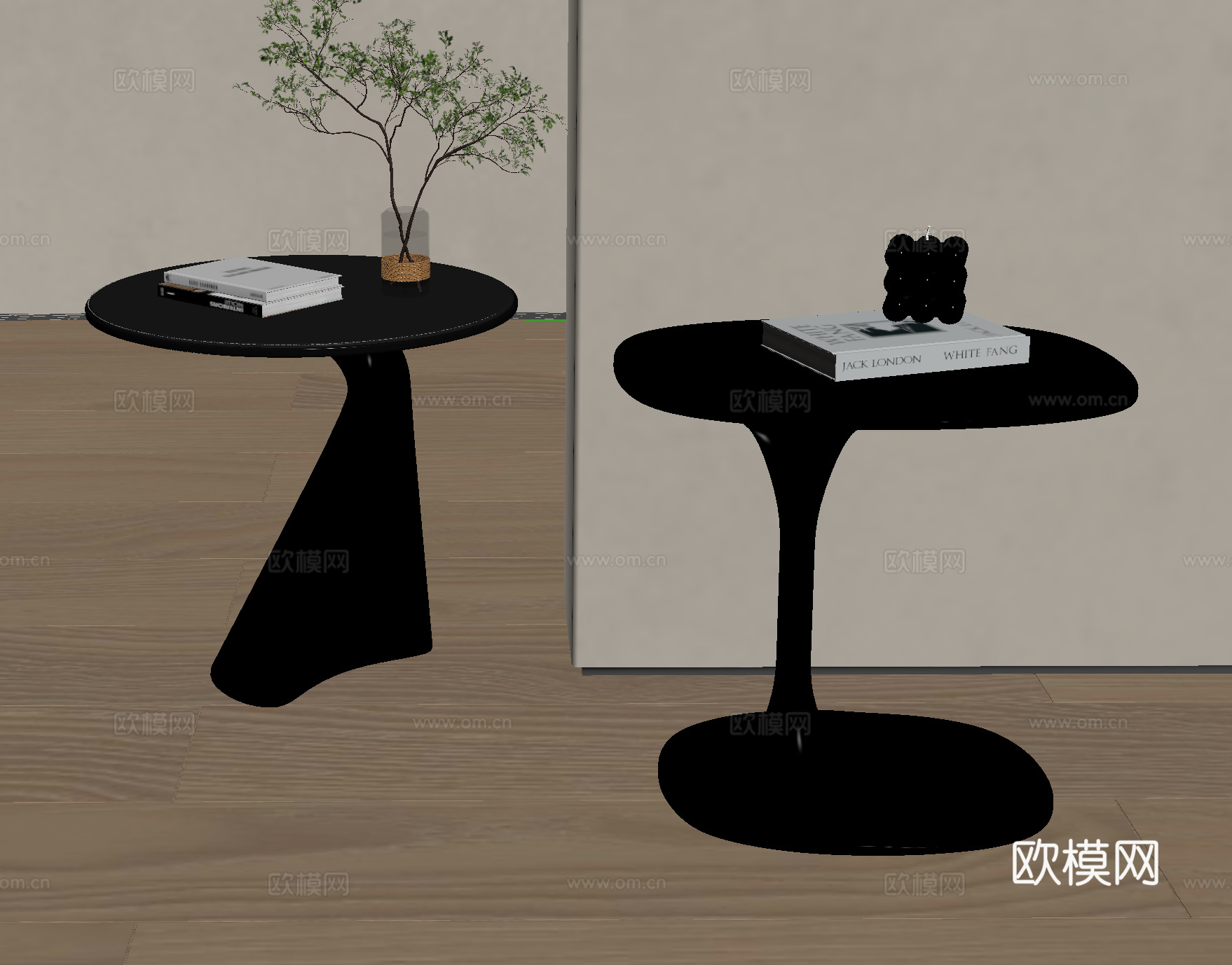 现代角几 边几  金属su模型