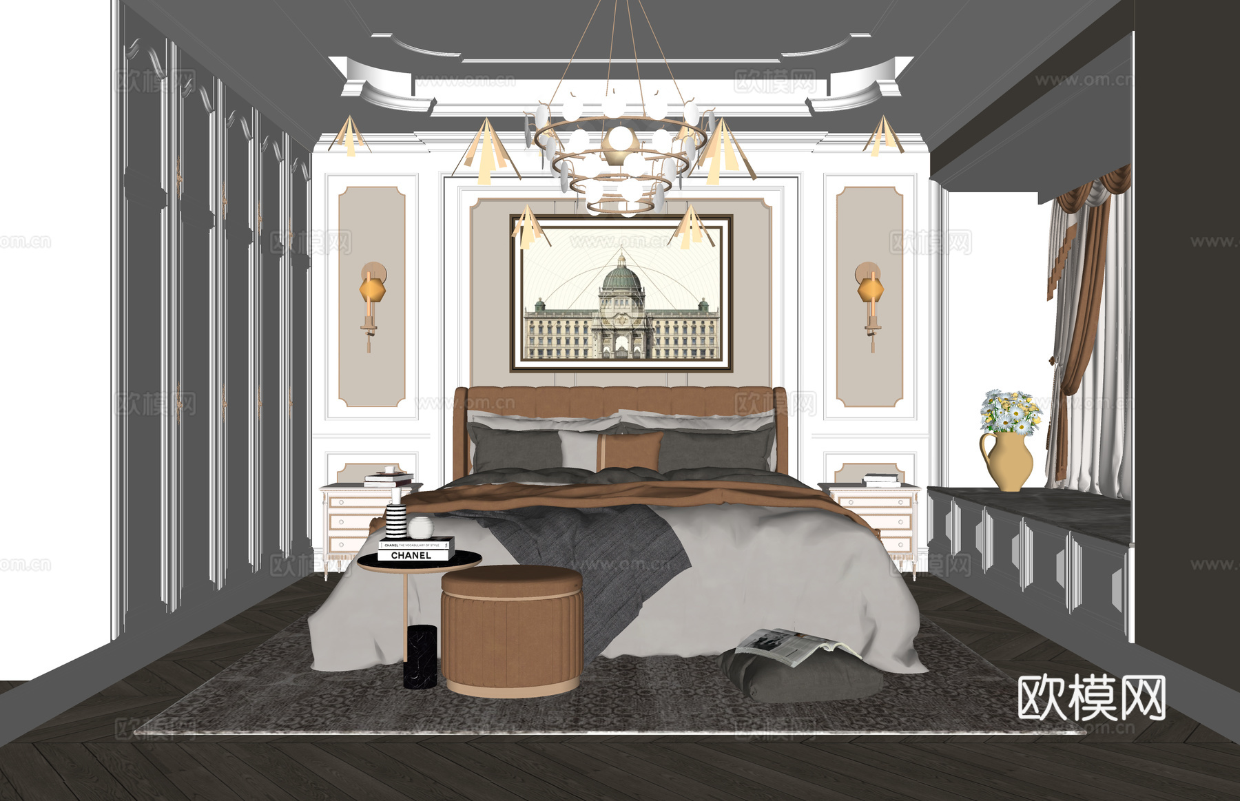 筷子 燃气灶 卧室 锅 菜刀 厨房 抽油烟机 冰箱 卫生间su模型