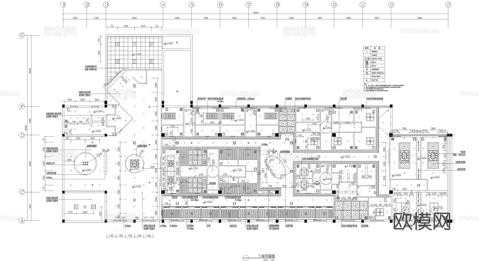 1500平茶楼茶馆  最新全套施工图合集cad施工图