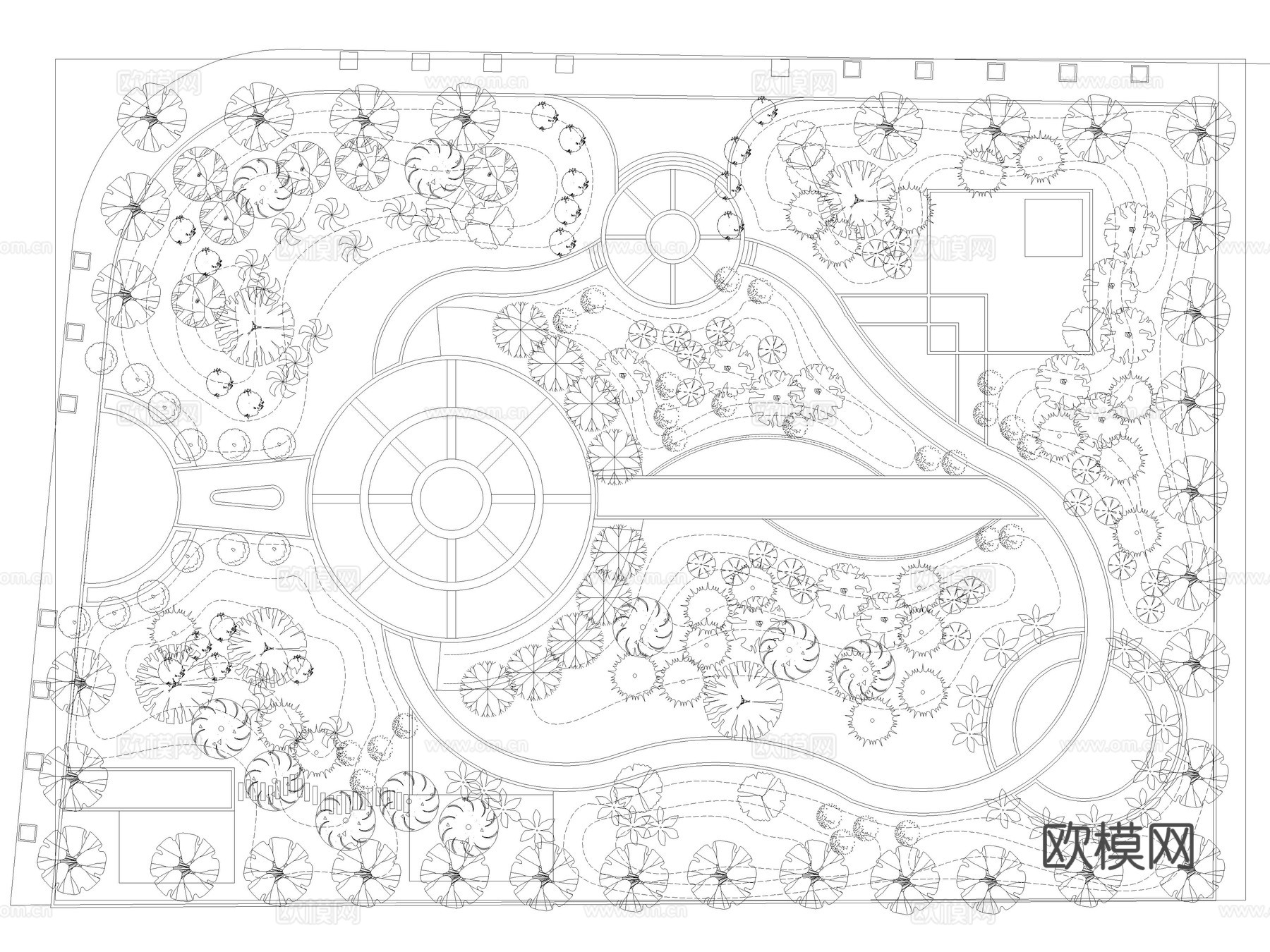 21套口袋公园景观街角公园小游园CAD施工图cad施工图