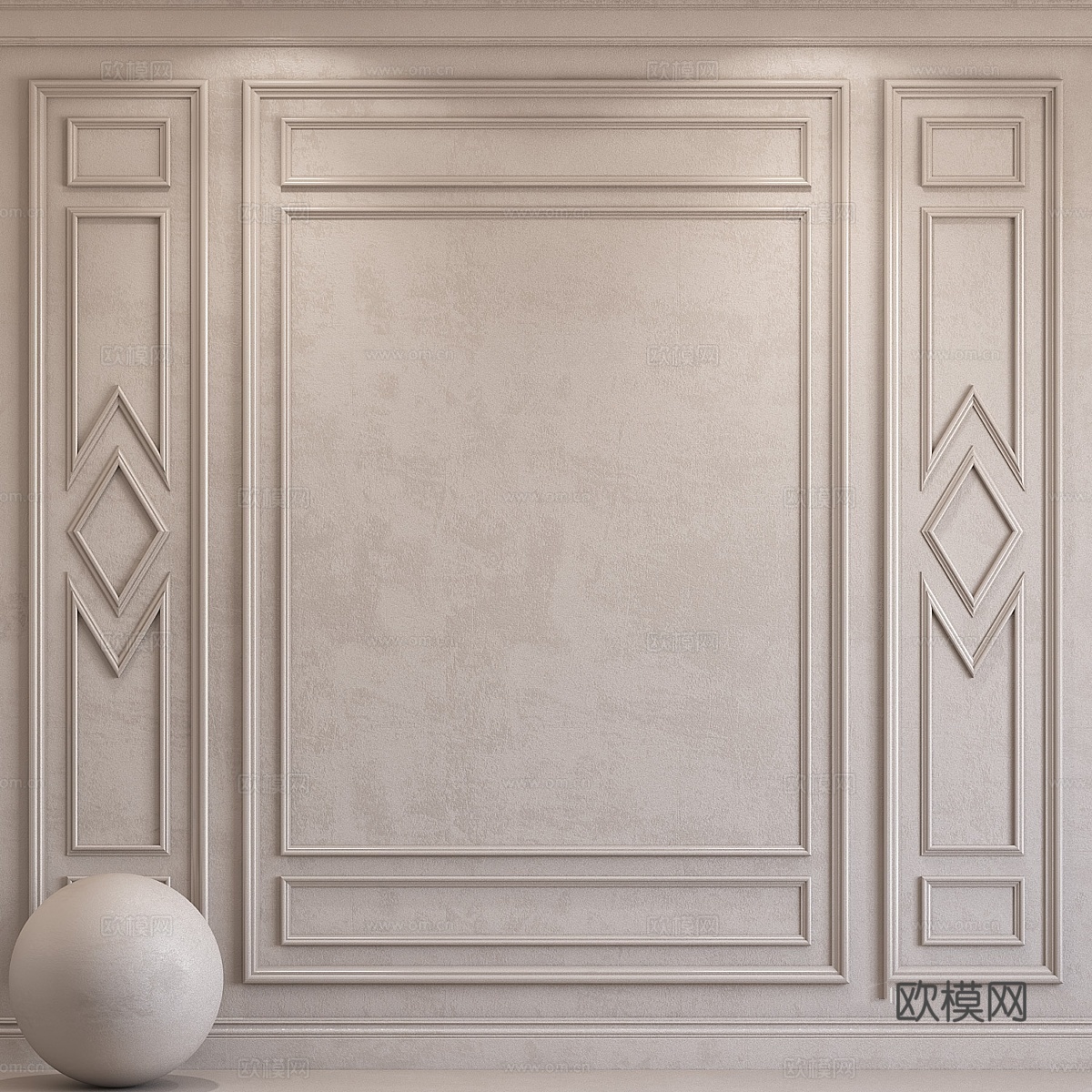 装饰性灰泥带装饰线脚 443d模型下载