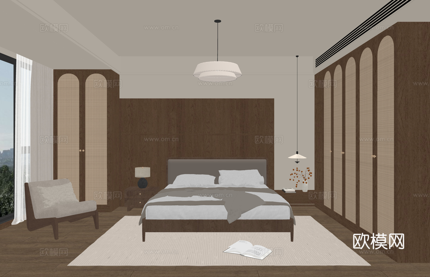 筷子 燃气灶 卧室 锅 菜刀 厨房 抽油烟机 冰箱 卫生间su模型