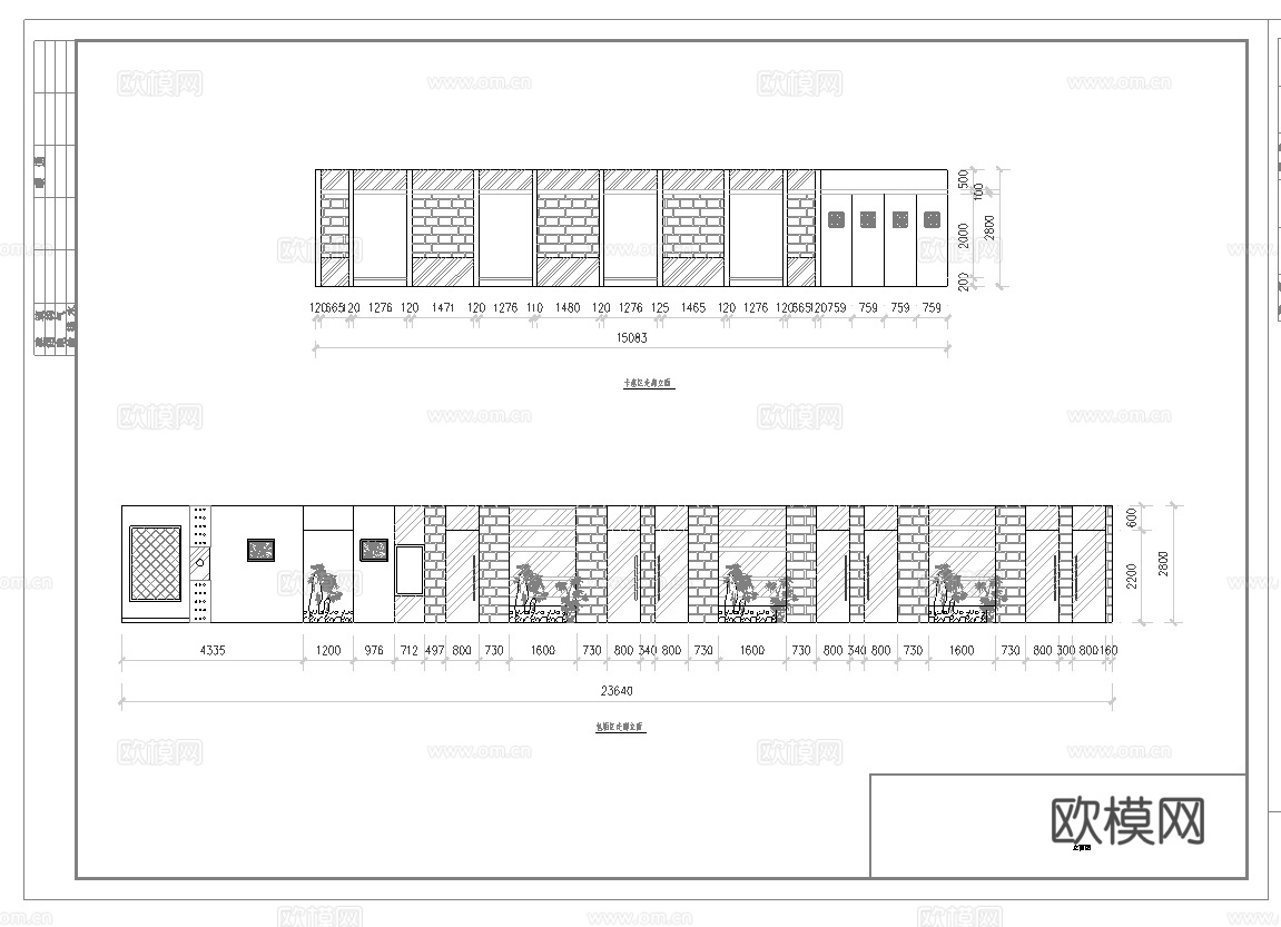 两层茶楼茶馆  最新全套施工图合集cad施工图