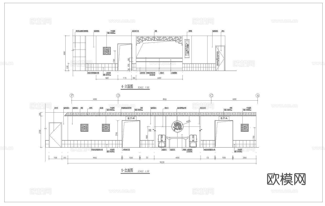 1300平茶楼 最新全套施工图合集cad施工图