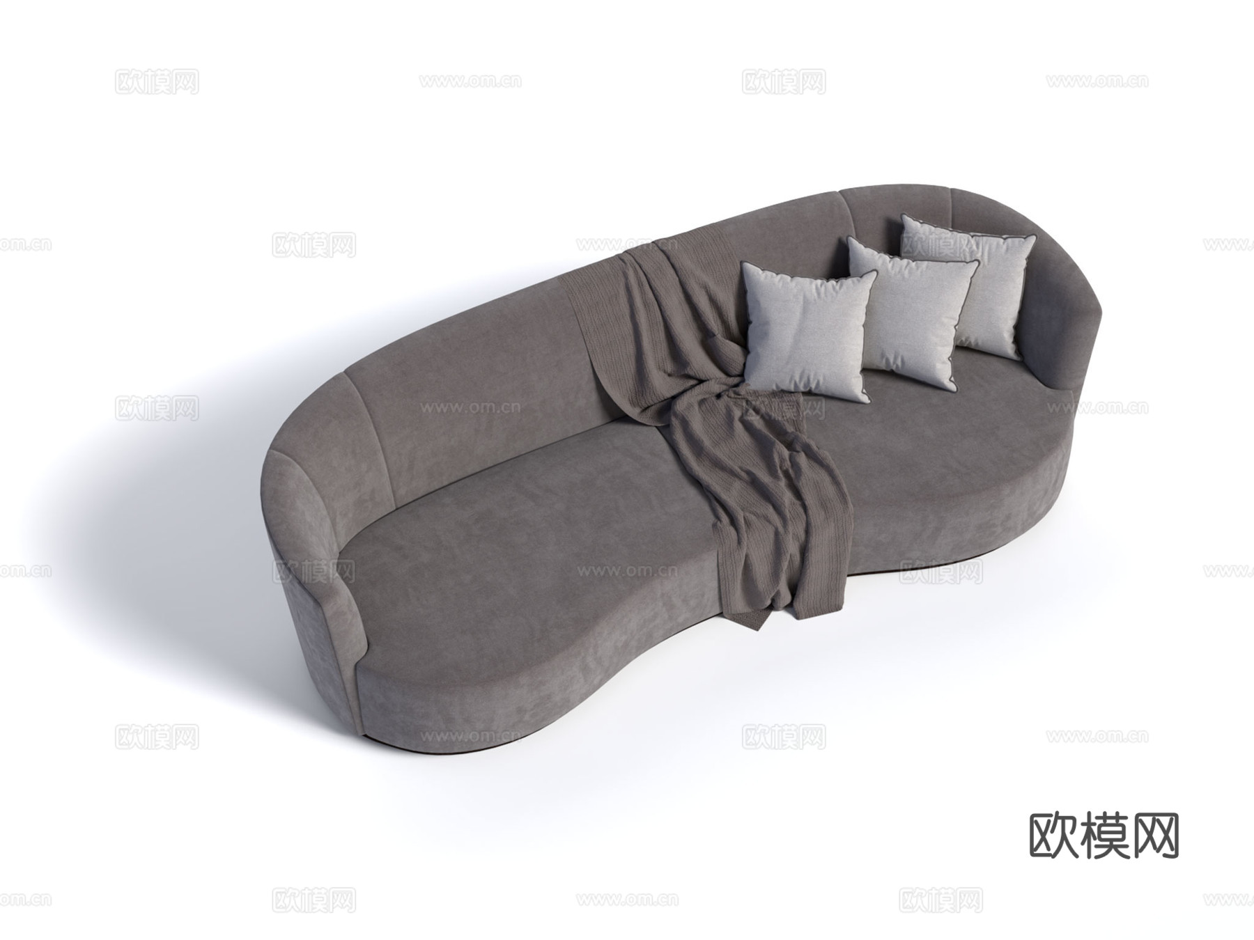 Amania 意大利沙发 现代沙发 多人沙发 布艺沙发su模型