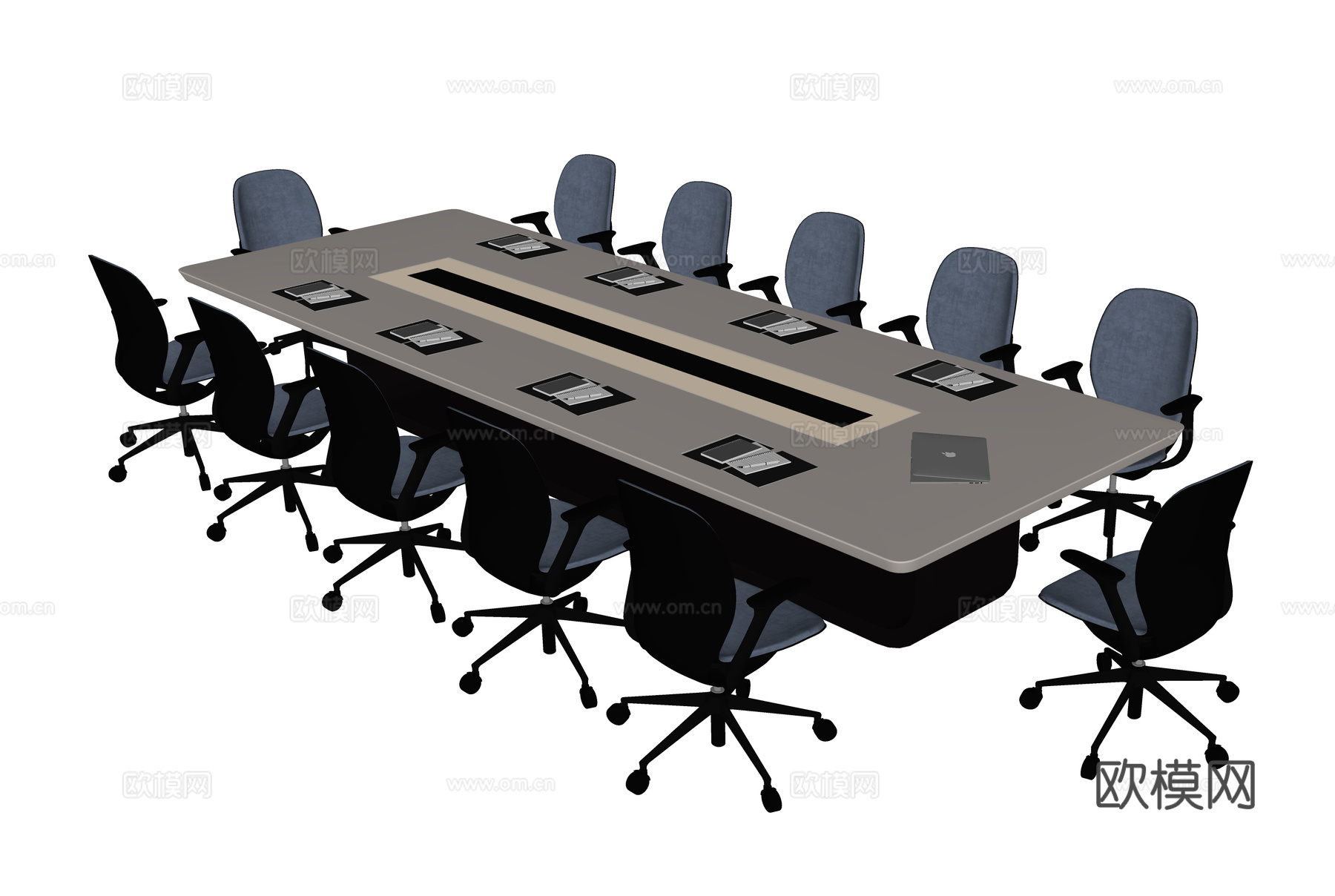 现代会议桌椅 办公椅su模型