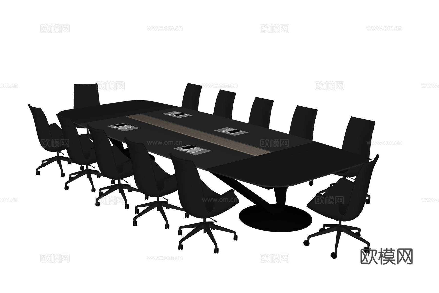 现代会议桌椅 办公椅su模型