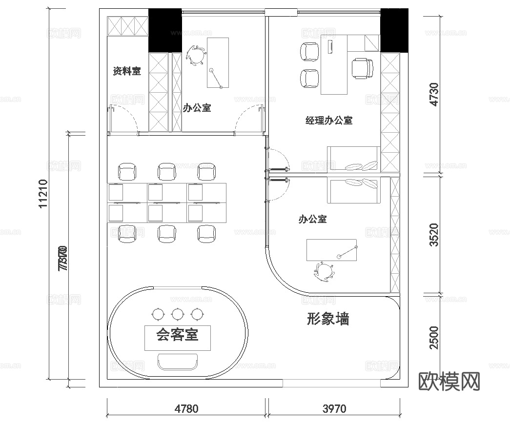 180平办公室 最新平面施工图合集cad施工图cad施工图