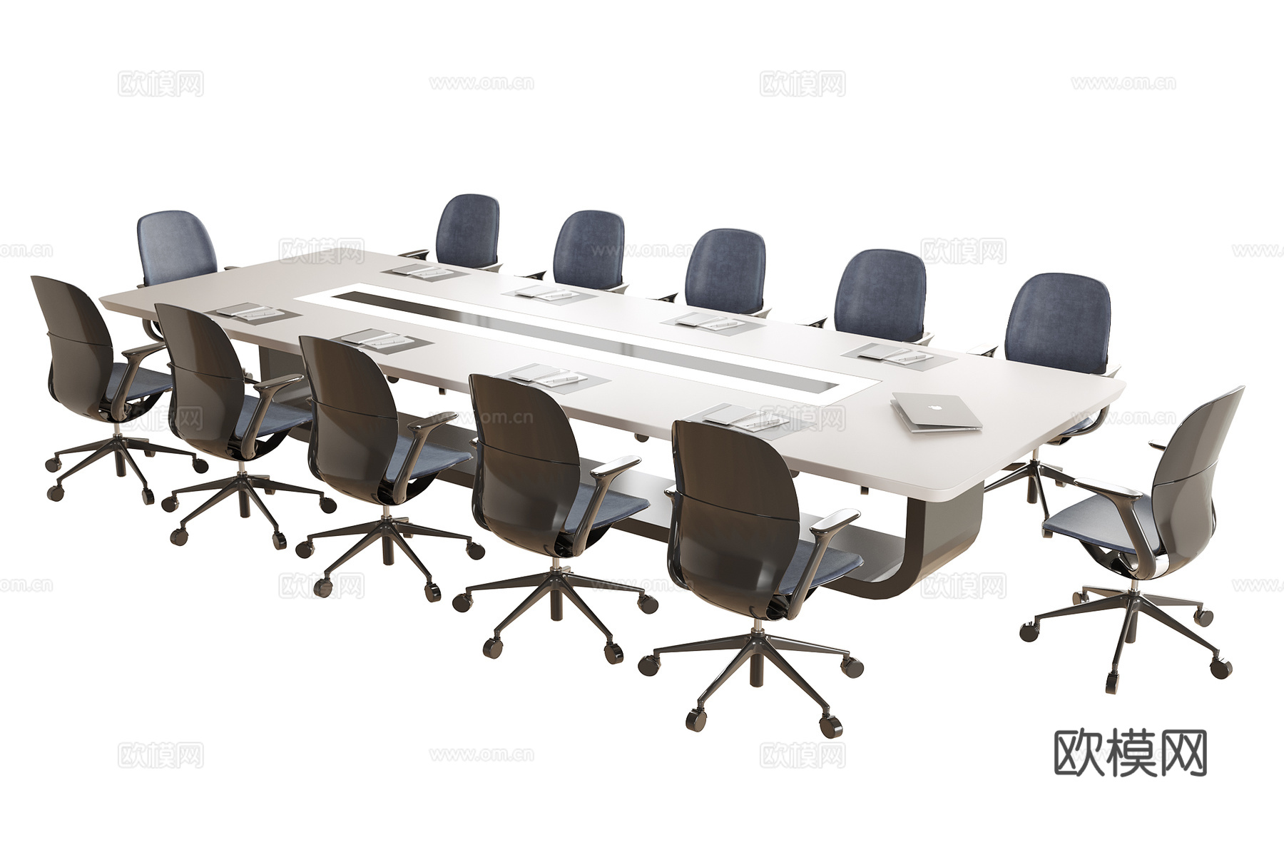 现代会议桌椅 办公椅su模型