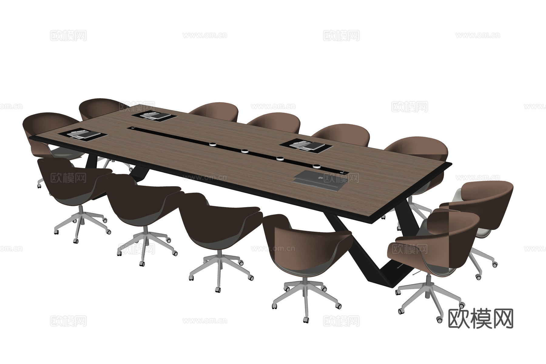 现代会议桌椅 办公椅su模型