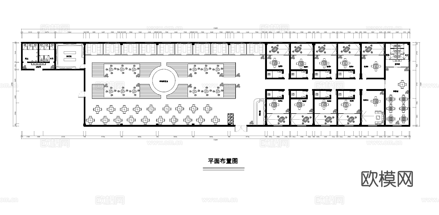 1000平茶楼 最新全套施工图合集cad施工图