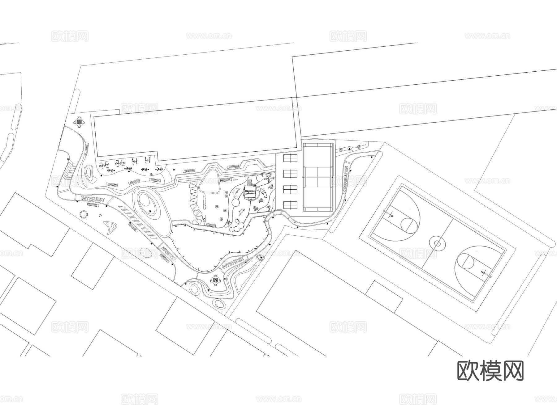 21套口袋公园景观街角公园小游园CAD施工图cad施工图